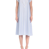 BOLEYN COTTON CHEMISE BLUE