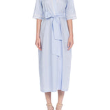 VIBOLEYN COTTON ROBE BLUE