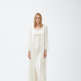 BELLINA SILK ROBE ECRU