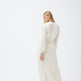 BELLINA SILK ROBE ECRU