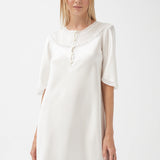 SILVIA SILK CHEMISE ECRU