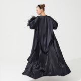 THE MOON SILK ROBE BLACK