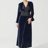 VELVET KIMONO GREY