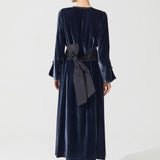VELVET KIMONO GREY