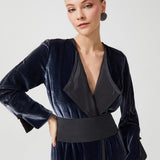 VELVET KIMONO GREY