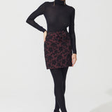 BROKAR MINI SKIRT BURGUNDY