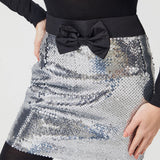 DIAMOND MINI SKIRT GREY