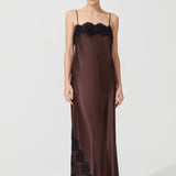RITA SILK CHEMISE BROWN