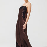 RITA SILK CHEMISE BROWN