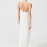 DIAMOND SILK LONG CHEMISE ECRU