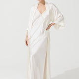 JOY SILK LONG ROBE ECRU