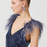 FLYING BIRD VELVET DRESS