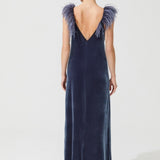 FLYING BIRD VELVET DRESS