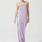 ZEN SILK LONG CHEMISE PINK