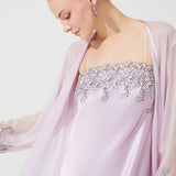 ZEN SILK LONG ROBE PINK