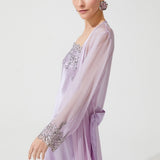 ZEN SILK LONG ROBE PINK