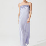 ZEN SILK LONG CHEMISE SOFT PURPLE
