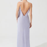 ZEN SILK LONG CHEMISE SOFT PURPLE