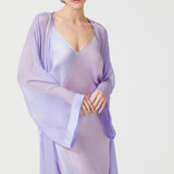 DECO SILK ROBE LILA-PINK