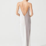 DECO SILK CHEMISE GREY-WHITE