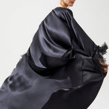 THE MOON SILK ROBE BLACK