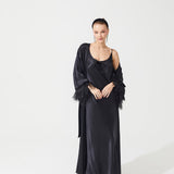 THE MOON SILK ROBE BLACK