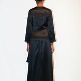HELEN SILK ROBE BLACK