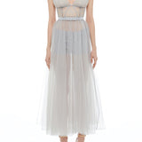 FAIRY TALE LONG TULLE CHEMISE GRAY
