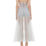 FAIRY TALE LONG TULLE CHEMISE GRAY