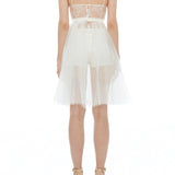 FAIRY TALE SHORT TULLE CHEMISE ECRU