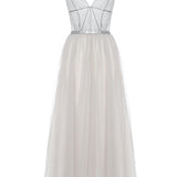 FAIRY TALE LONG TULLE CHEMISE GRAY