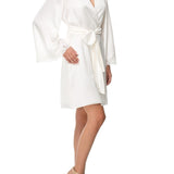 VAMPY SHORT ROBE ECRU