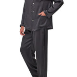 KING SILK PYJAMA DARK GREY