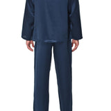 KING SILK PYJAMA NAVY BLUE