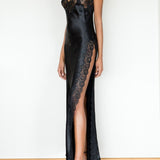 CHERI SILK CHEMISE BLACK