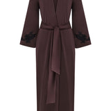 RITA SILK ROBE BROWN
