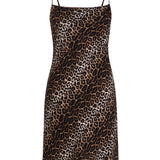 LEOPARD SILK SHORT DRESS