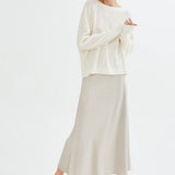 TANGO SILK SKIRT BEIGE